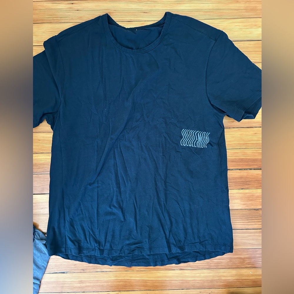 lululemon athletica Dark Blue Tee with Wave Logo